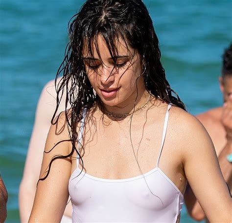 Hot Camila Cabello Caught By Paparazzi See Through And Nip Slip On Fuckher