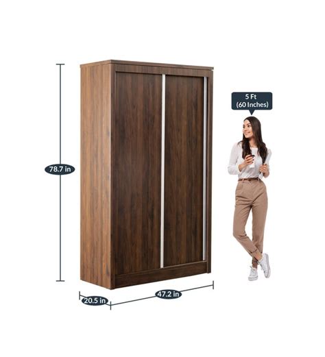 Buy Lewis Sliding Wardrobe In Brown Finish By Home Centre Online