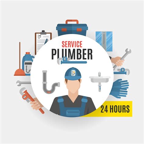 Plumber Service Design Concept 472509 Vector Art At Vecteezy