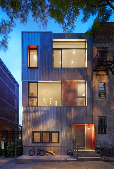 Unique Bold Facade Of The South Slope Townhouse In New York Home