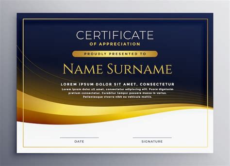 Free Vector Professional Certificate Of Appreciation Template