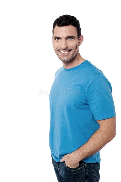 Handsome Man Posing Over White Stock Photo Image Of Male Hands 53645422