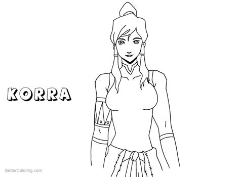 The Legend of Korra Coloring Pages Korra Fanart by hope30789 - Free
