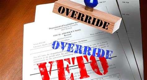Veto Overrides Have Both Sides Looking For Votes Maryland Daily Record