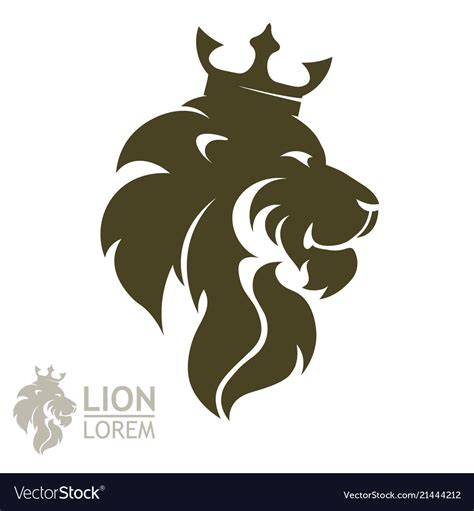 Lion Head Crown Logo