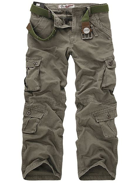 Mens Cargo Combat Army Military Multi Pockets Casual Sports Pants