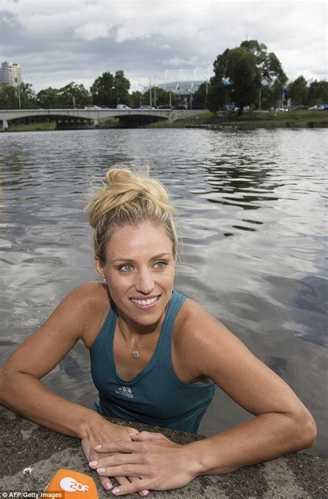 Australian Open Winner Angelique Kerber Jumps Into The Yarra River