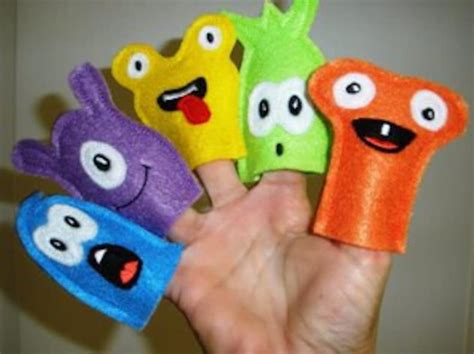 Ith Finger Puppet Set Silly Monsters In The Hoop Embroidery Etsy