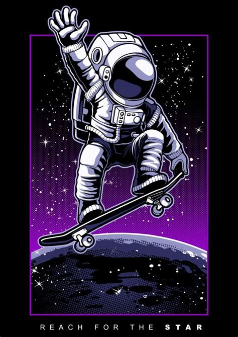 Premium Vector Astronaut Skateboarding Star Wars Sanatı Sanat