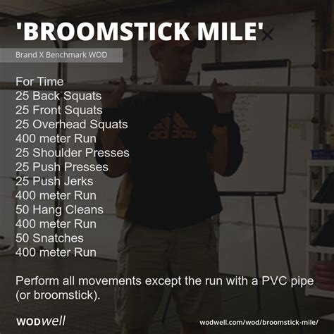 Broomstick Mile Workout Crossfit Wod Wodwell