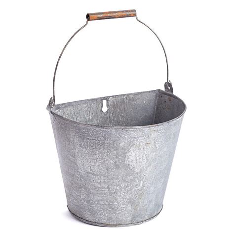 Bulk Case Of Galvanized Metal Half Wall Buckets Baskets Buckets