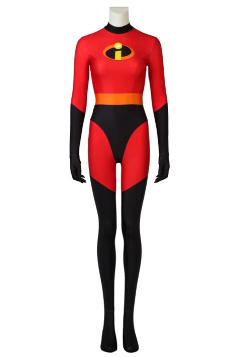The Incredibles 2 Elastigirl Helen Parr Printing Bodysuit Set Halloween Animation Cosplay