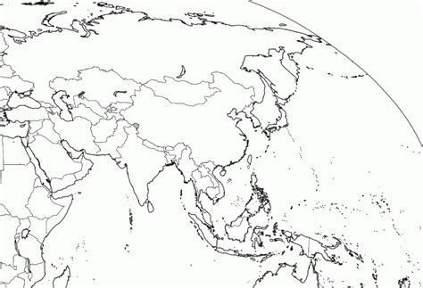 Mapa Asia Politico Para Colorir EDUCA