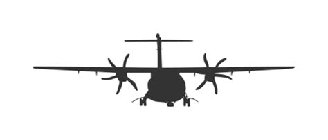 5 Airplane Front View Silhouette Vector Esp Svg