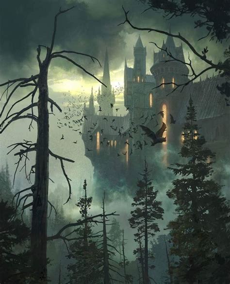 Castle Dracula Mtg Art From Innistrad Crimson Vow Set By Cliff Childs