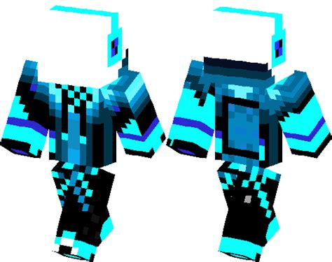 Blue Neon Gamer Minecraft Skin Minecraft Hub
