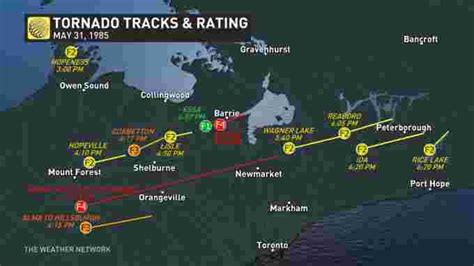 The tornado destroyed countless homes, left eight people in barrie dead and injured hundreds of others. The Weather Network - Massive Ontario tornado outbreak ...