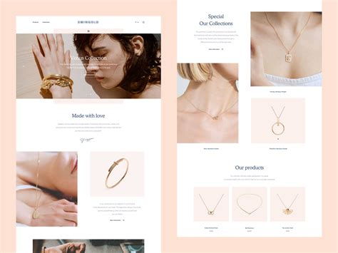 E-commerce for Jewelry Website | Jewelry website design, Jewelry website, Website design inspiration
