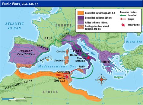 Roman Expansion During The Punic Wars 264 146 Maps On The Web
