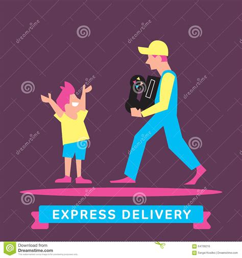 Express Delivery Symbols Vector Illustration Stock Vector