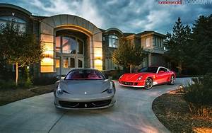Mansion, With, Cars, Wallpapers
