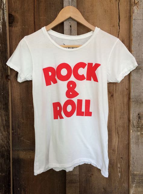 Rock And Roll Womens Tee Whitered Bandit Brand General Store