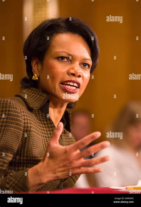 Washington Dc Usa U S Secretary Of State Dr Condoleezza Rice Testifies Before Senate Foreign