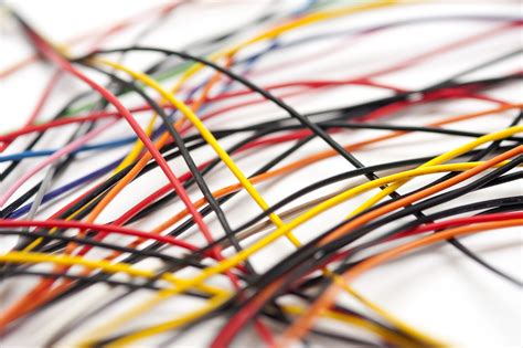 Image Of Tangle Of Colorful Electric Wires And Cables Freebie