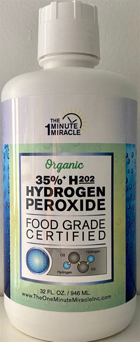 35 Food Grade H2o2 32 Oz Bottle With Dropper The One Minute Miracle