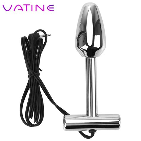 G Spot Metal Anal Beads Electrical Stimulation Vaginal Tight Butt Plug Electro Shock Prostate
