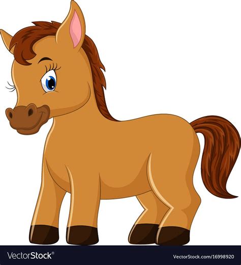 Illustration Of Cute Horse Cartoon Download A Free Preview Or High