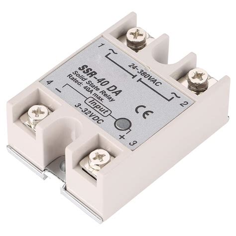 Ssr 40da Solid State Relay Single Phase Dc Ac Relay Input 3 32v Dc