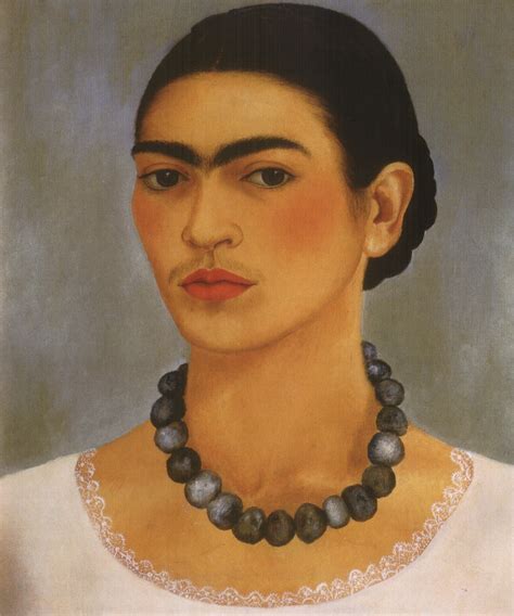 Self Portrait With Necklace 1933 Frida Kahlo