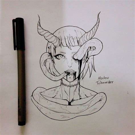 Search for demon drawing at getdrawings.com. The best free Creepy drawing images. Download from 851 ...
