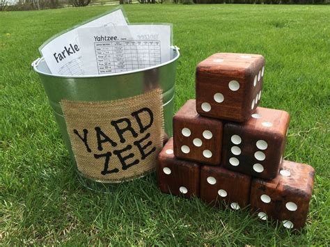 Yard Zee Giant Yard Dice Yahtzee Game Farkle Dice Game Six