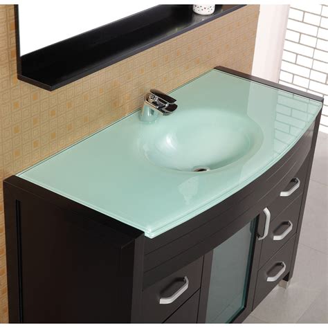 The bathroom vanity is one of the key focal points of any bathroom. Walton 48" Single Sink Glass Vanity Set | Zuri Furniture