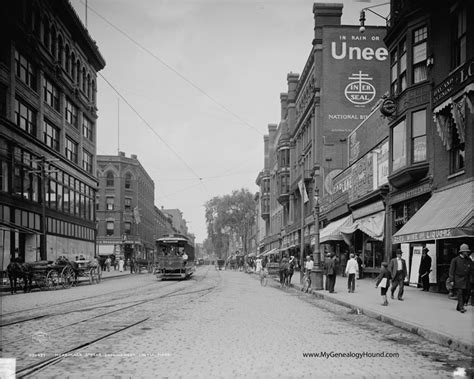 Lowell Massachusetts Merrimack Street Looking West 1908 Historic Photo