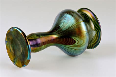Ultra Rare Signed Loetz Phänomen Genre Art Glass Vase 1902 1903 Collectors Weekly
