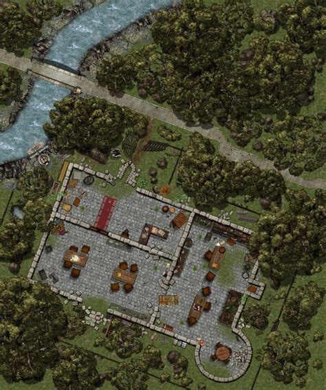 Abandoned Tavern In The Woods Battlemaps Fantasy City Fantasy Map