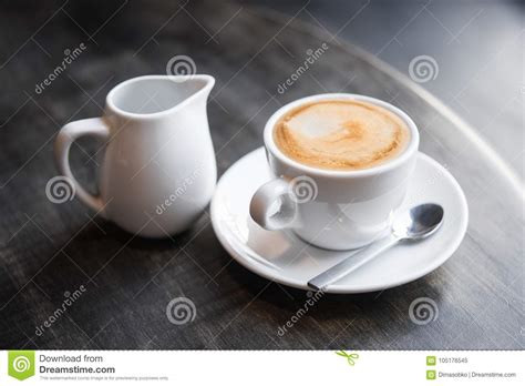 Cup Of Coffee On Table Stock Image Image Of Relaxation 105176545