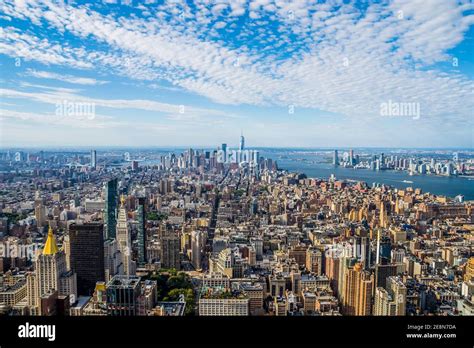 Aerial View Of Spectacular New York City Stock Photo Alamy