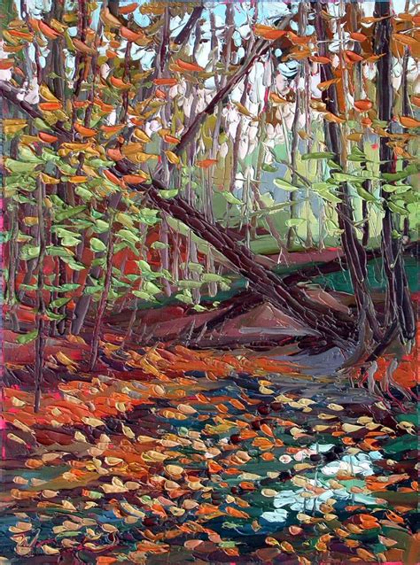 Plein Air Oil Painting In Yellowwood State Forest By Charlene Marsh