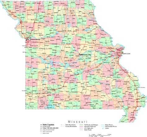 Online Map Of Missouri Large
