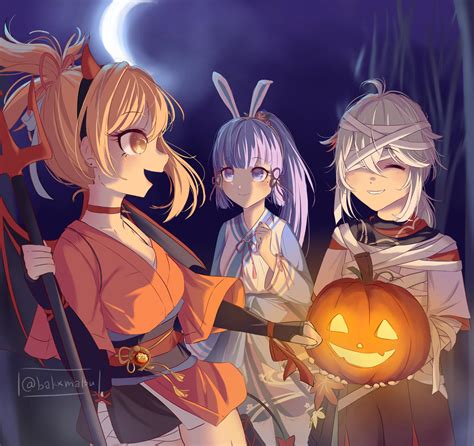 Genshin Halloween Fanart By Bakxmatsu On Deviantart