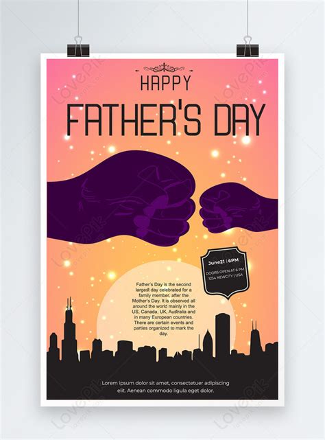 Template Poster Perayaan Hari Ayah Untuk Diunduh Gratis Lovepik