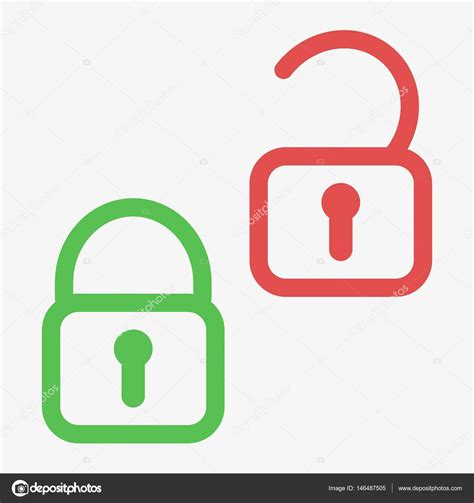 Lock Unlock Icon Stock Vector By © 146487505
