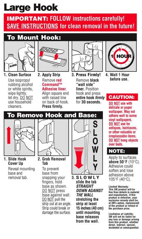 great visual instructions for using command hooks with images dorm room hacks command