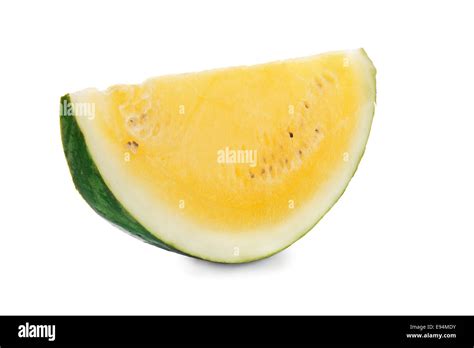 Yellow Watermelon Isolated On White Background Stock Photo Alamy