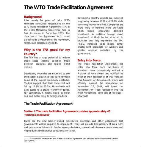 Trade Agreement Templates 17 Free Word Excel And Pdf Formats Samples