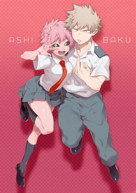 Bakugou Katsuki And Ashido Mina Boku No Hero Academia Drawn By Maneki